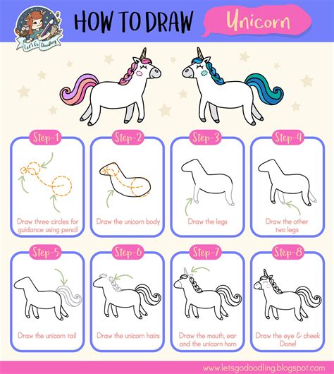 how to draw a unicorn easily